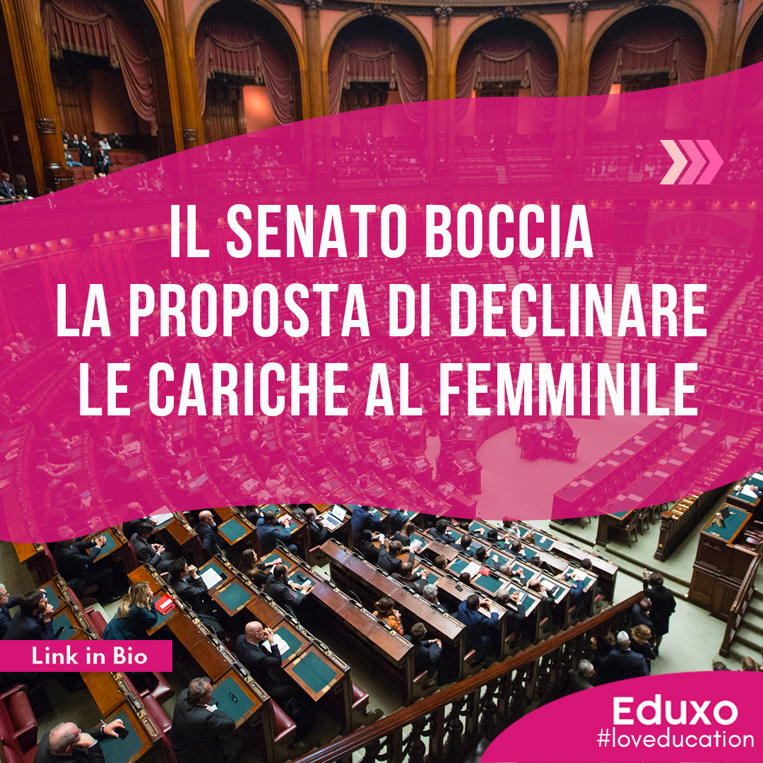 Al momento stai visualizzando Il senato boccia la proposta di declinare le cariche al femminile